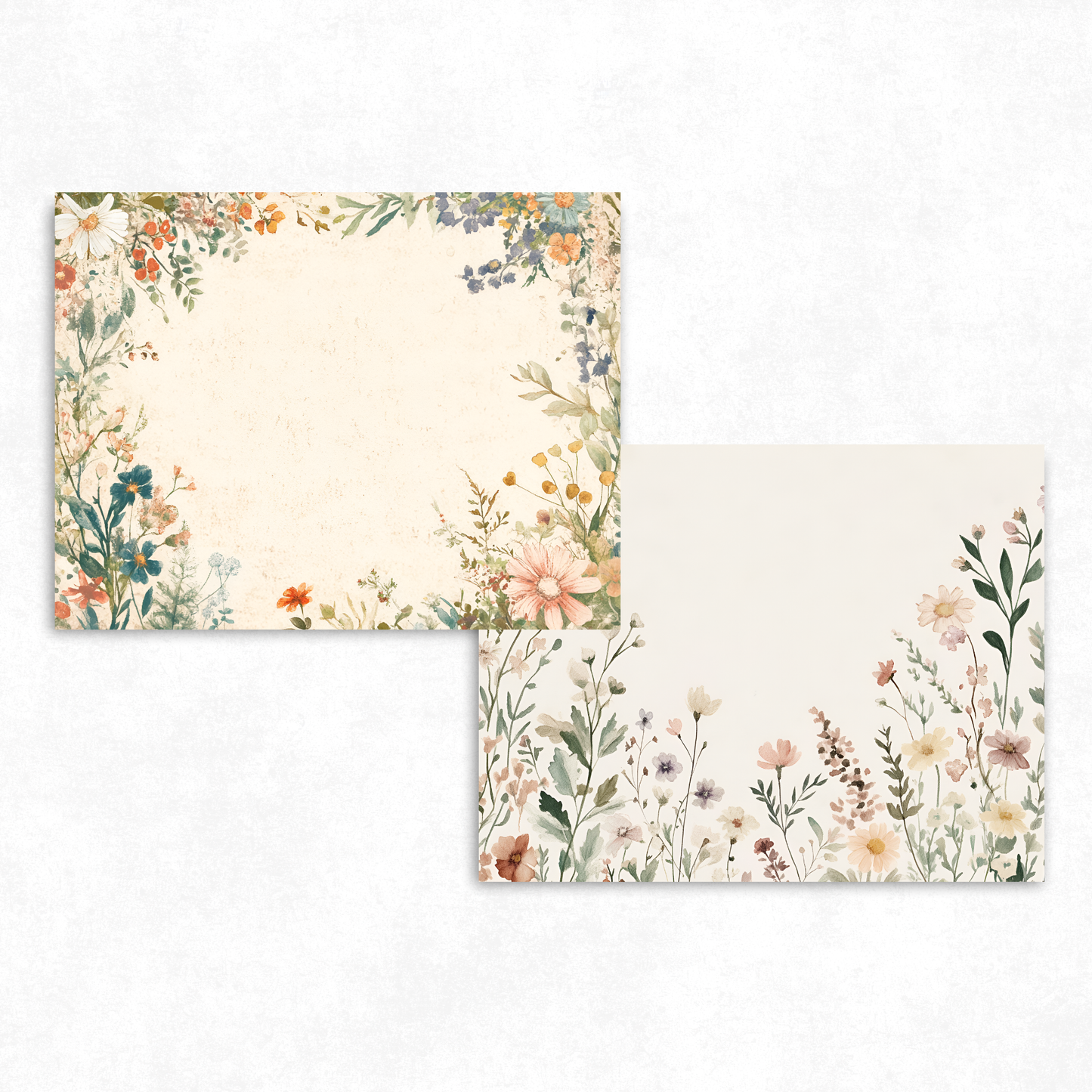 Wildflower Meadow Junk Journal - Printable Pages - Nature Journal Kit - Digital Crafting Supplies
