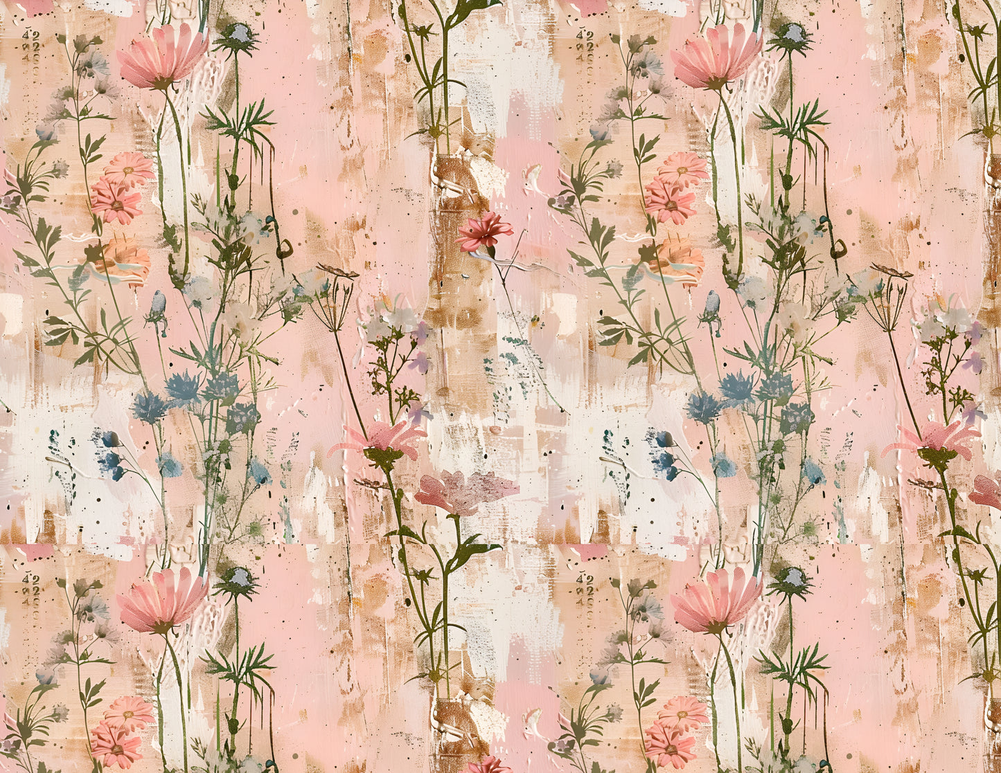 Spring Wildflower Digital Scrapbooking Paper
