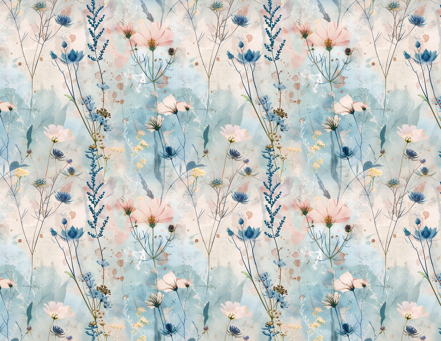 Spring Wildflower Digital Scrapbooking Paper