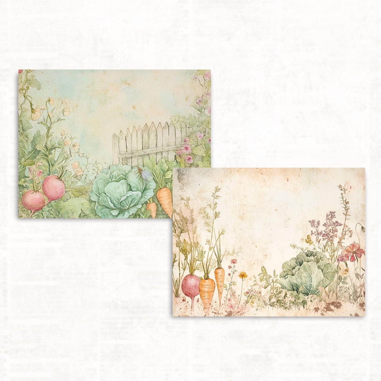 Spring Bunny Junk Journal Kit - Digital Collage - Easter Ephemera - Printable Journal Supplies